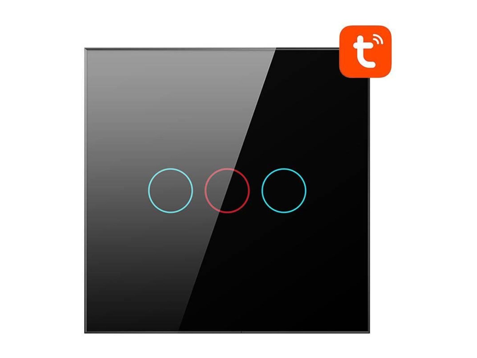 Avatto Smart Light Switch WiFi TS02-EU-B3 3 Way TUYA (black)