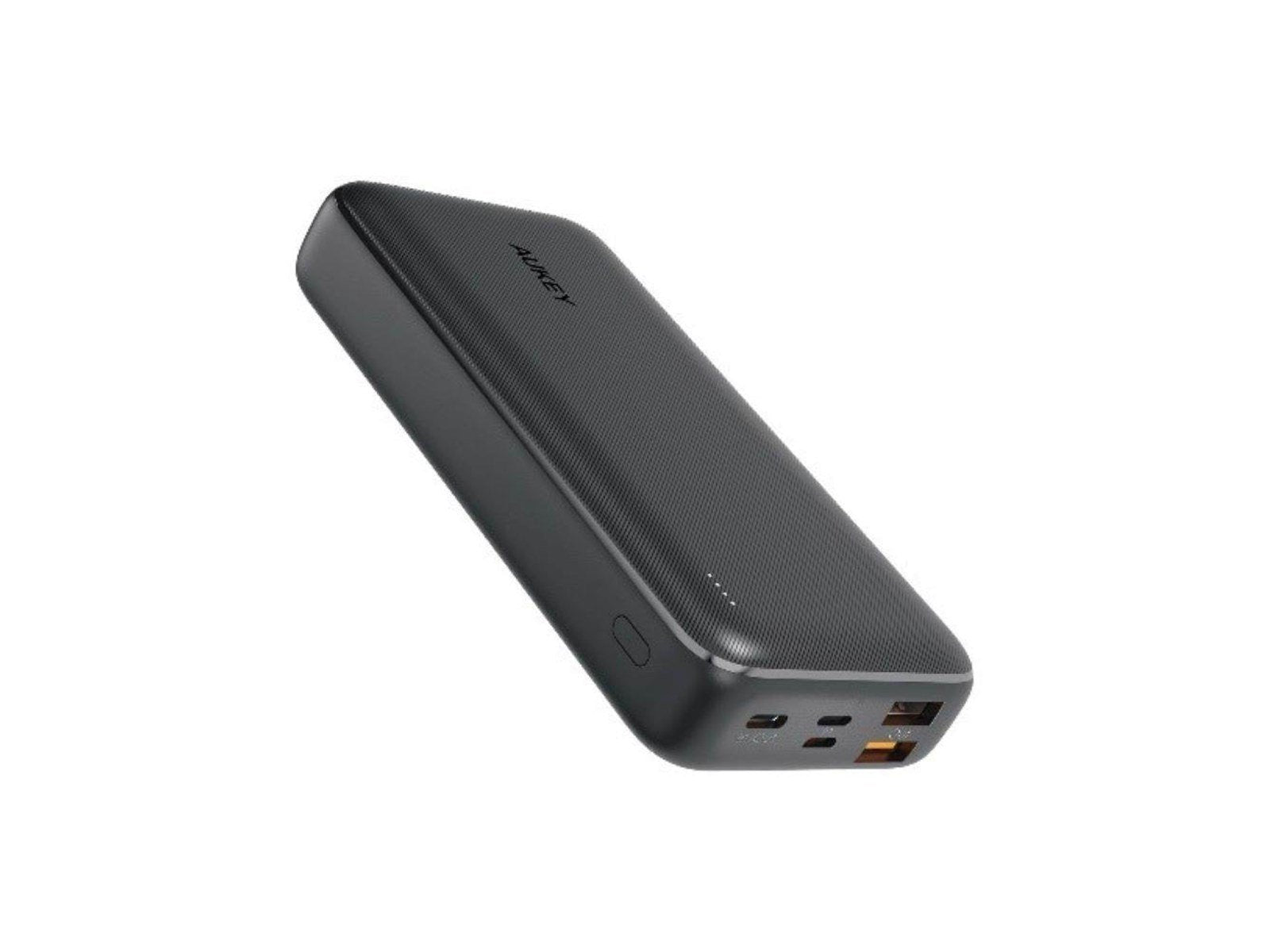 Aukey PB-N74S Power Bank 20000mAh 22.5W QC 3.0 PD 3.0 5xUSB SCP LCD Black Powerbank (Akku) - schwarz - 20000 mAh