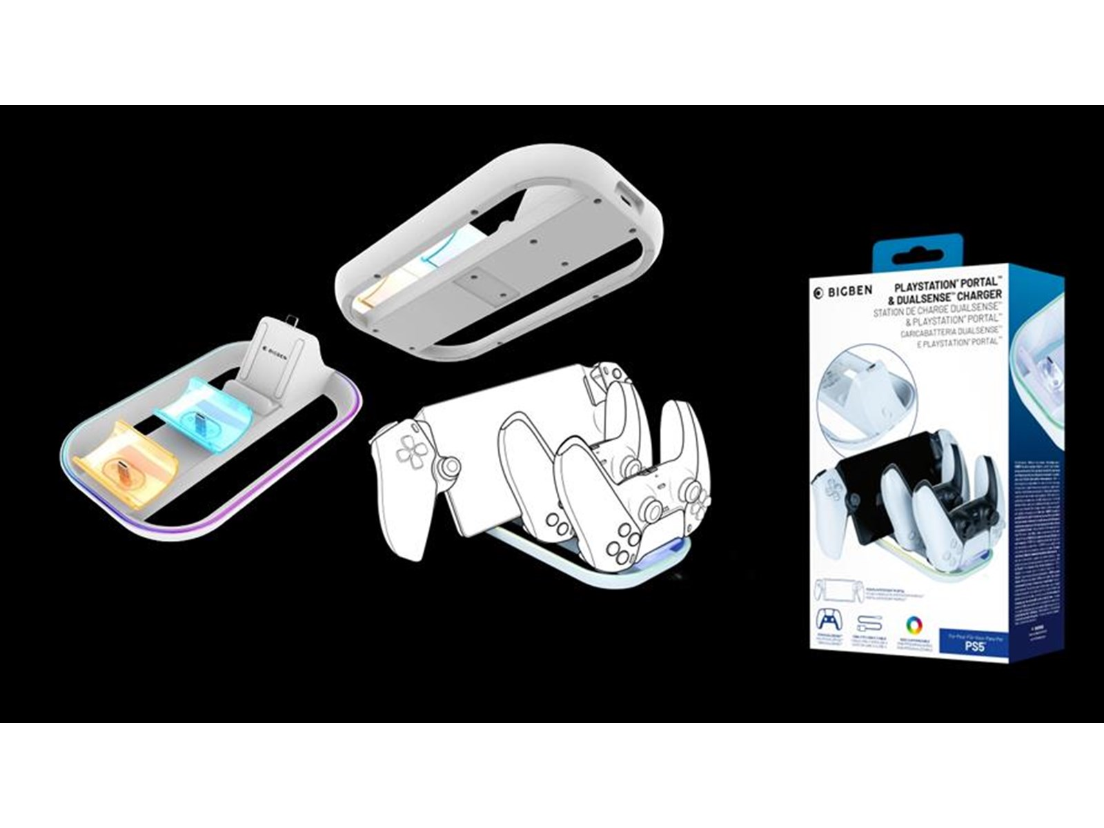 BigBen Interactive Portal & DualSense Charger - Wired - PlayStation Portal
