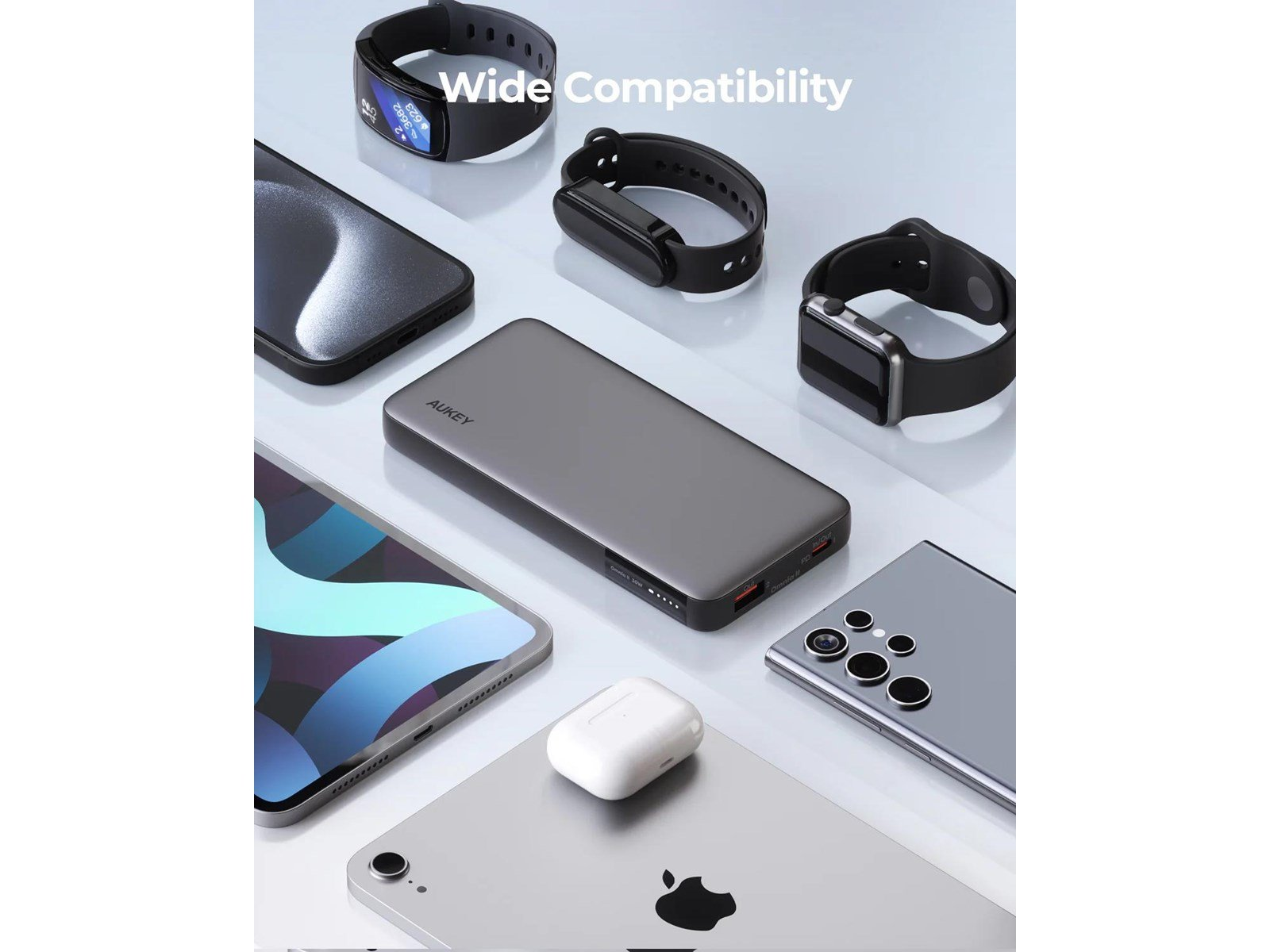 Aukey Powerbank PB-Y41 10000mAh 30W (gray) Powerbank (Akku) - Grau - 10000 mAh