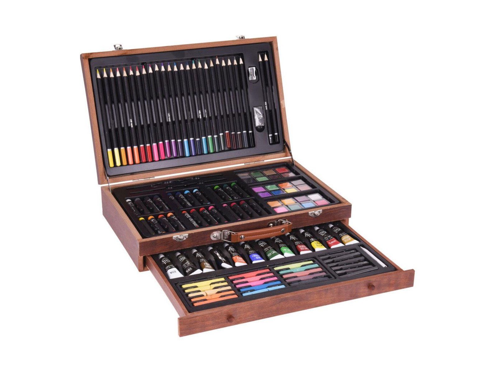 Artist & Co Painting and Drawing Set in Wooden Case 112 pcs.