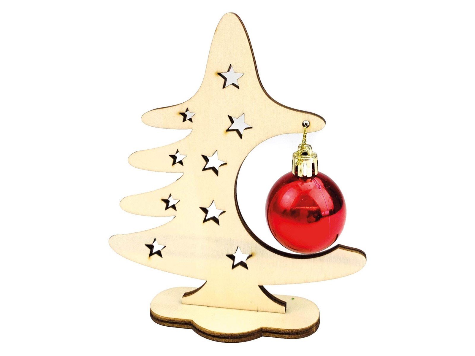Beleduc Wooden Craft Christmas Tree with Christmas Ball