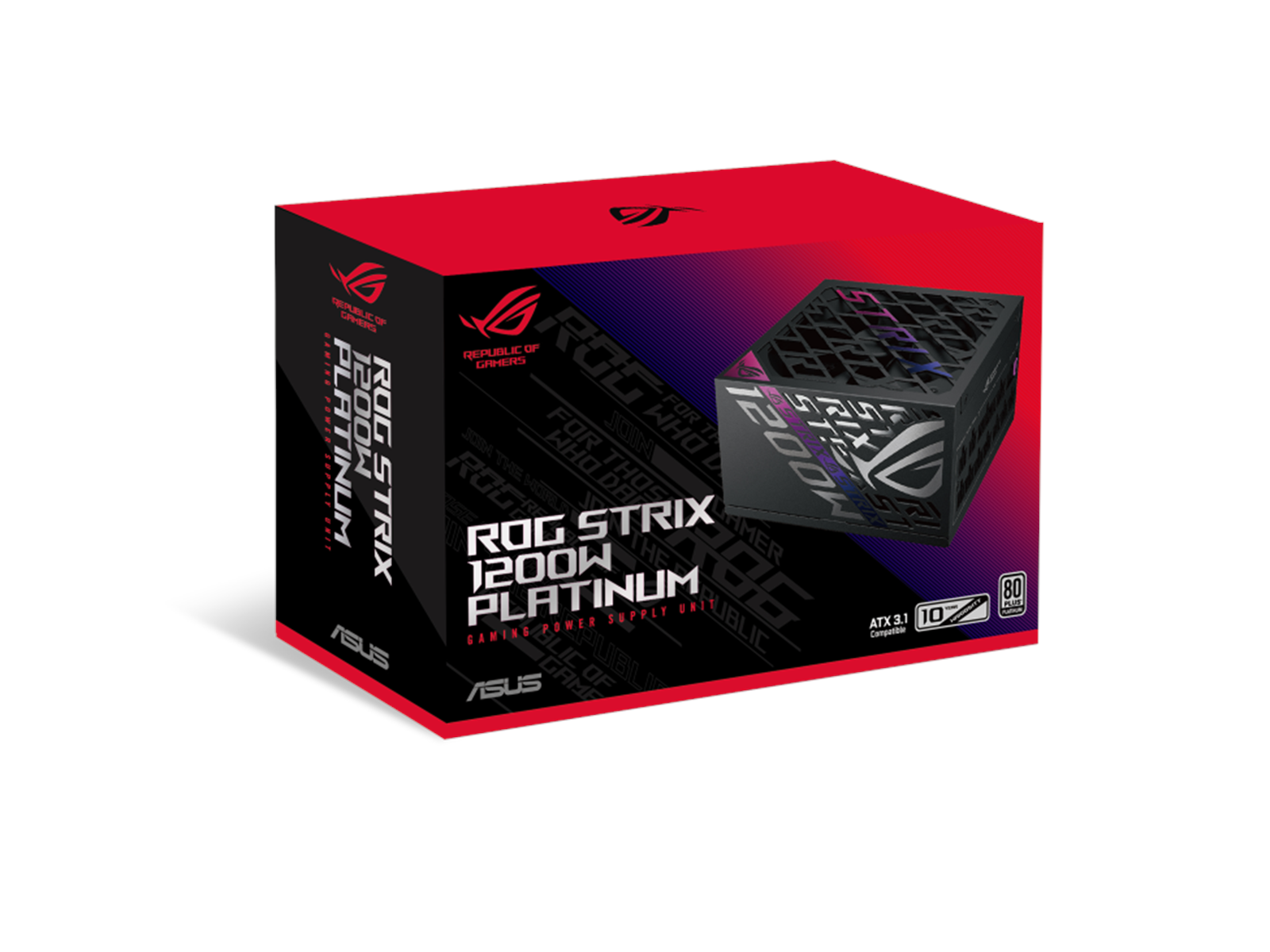 ASUS ROG Strix 1200W Platinum Netzteile - 1200 Watt - 135 mm - ATX 3.1 - 80 Plus Platinium