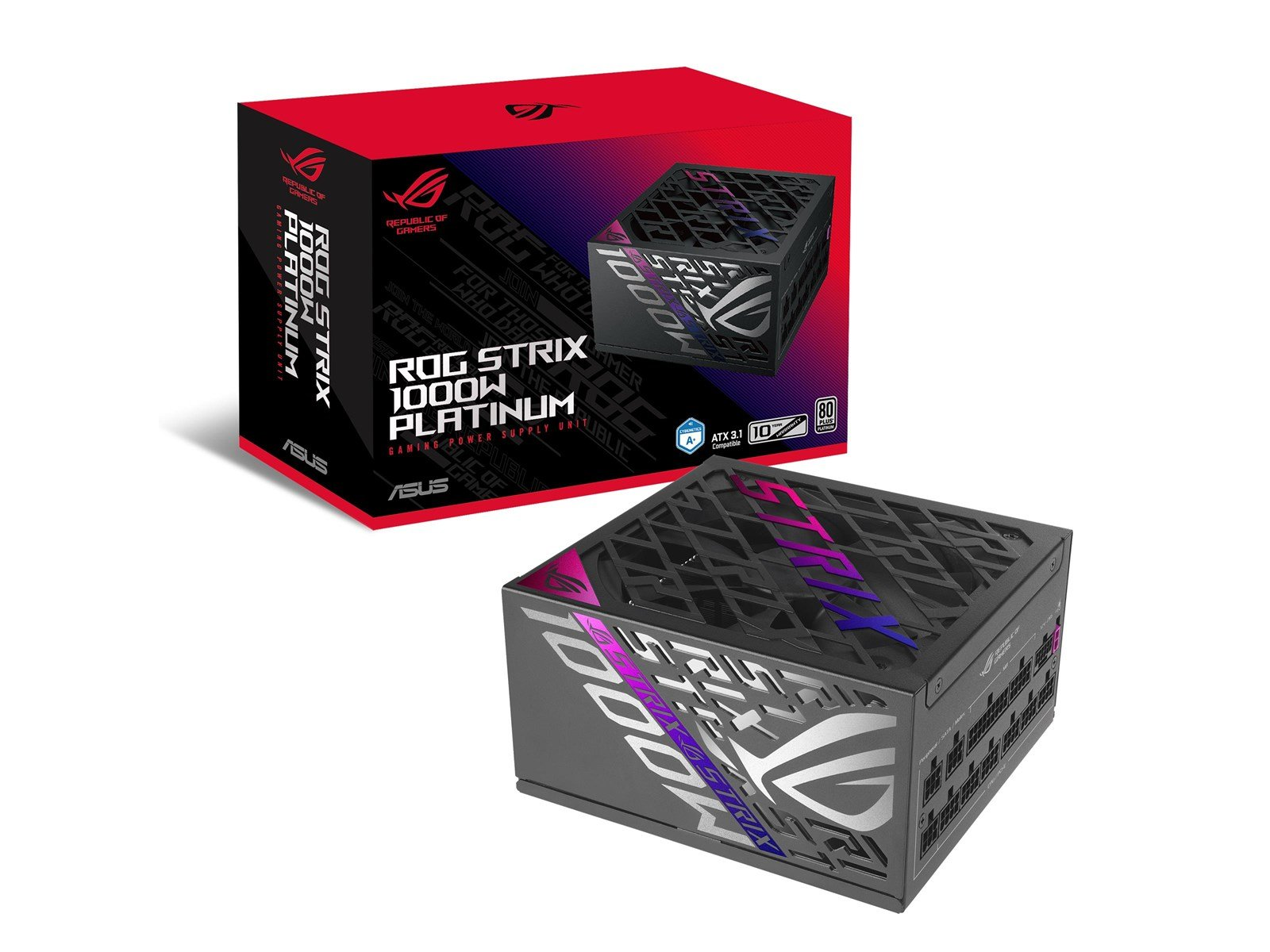 ASUS ROG Strix 1000W Platinum Netzteile - 1000 Watt - 135 mm - ATX 3.1 - 80 Plus Platinium