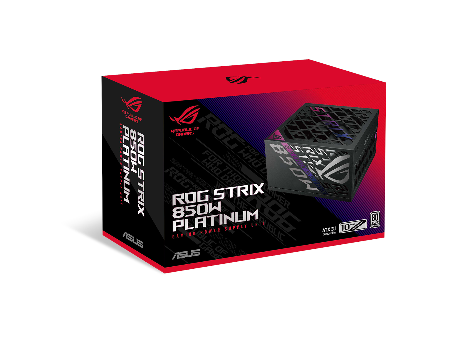 ASUS ROG Strix 850W Platinum Netzteile - 850 Watt - 135 mm - ATX 3.1 - 80 Plus Platinium