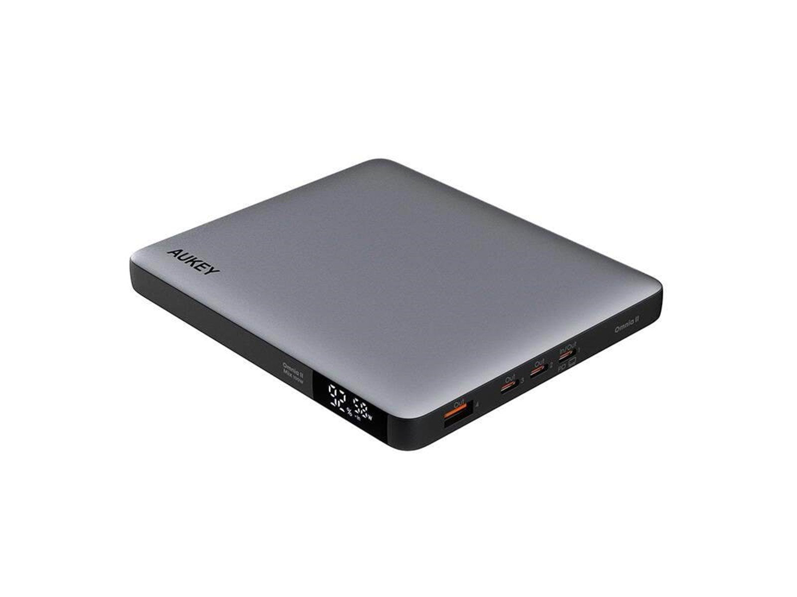 Aukey Powerbank 100W 20000mAh 3xUSB-C PD 3.0 Powerbank (Akku) - Grau - 20000 mAh