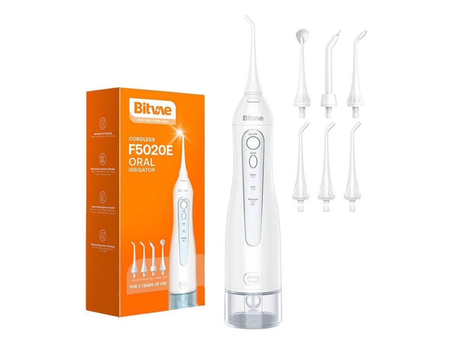 Bitvae Zahnseide Water flosser with nozzles set BV 5020E White