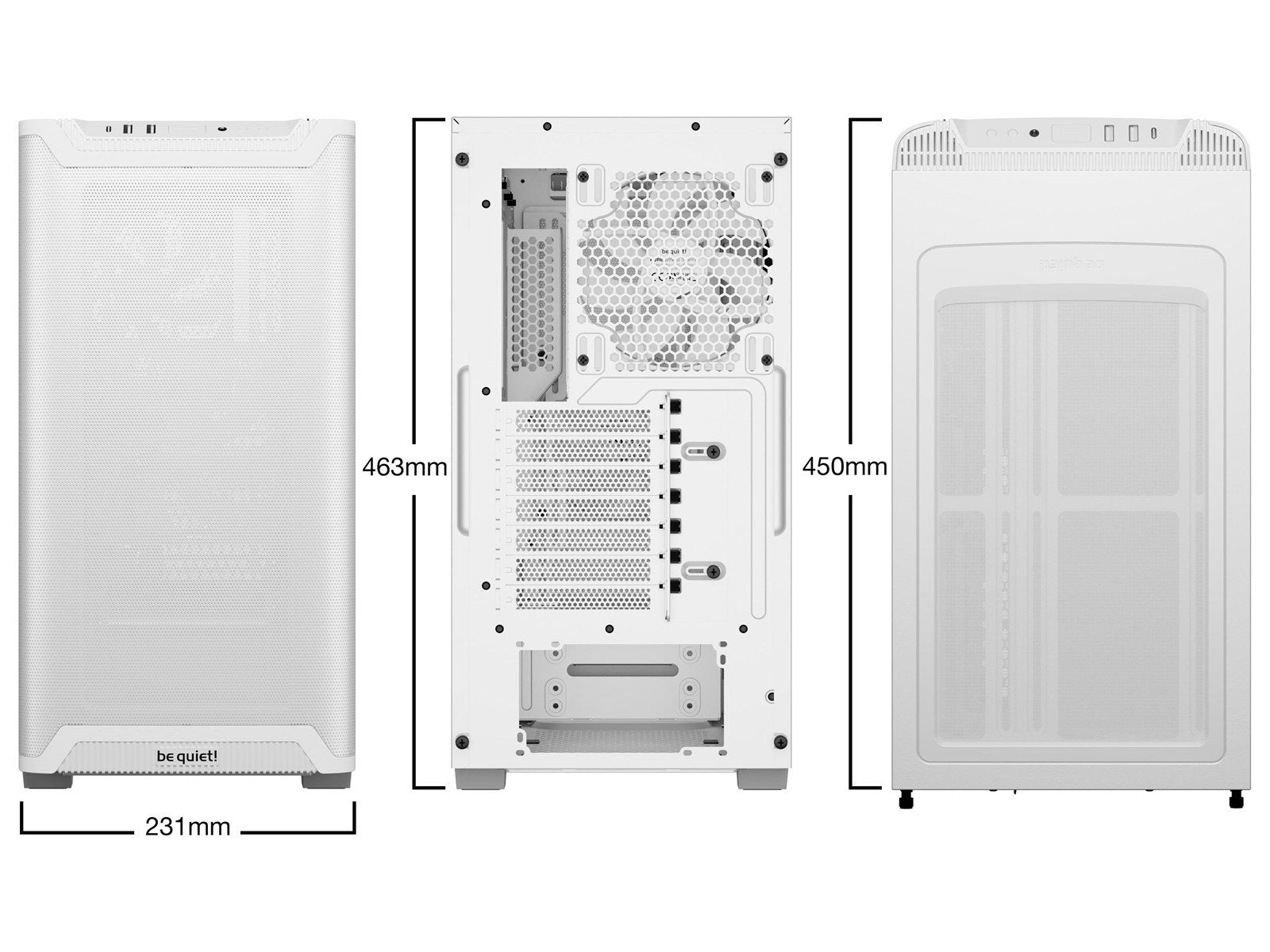 be quiet! PURE BASE 501 Airflow White - Gehäuse - Miditower - Weiß