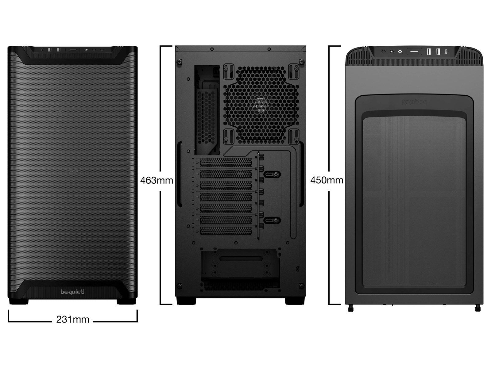be quiet! PURE BASE 501 Airflow Window Black - Gehäuse - Miditower - Schwarz