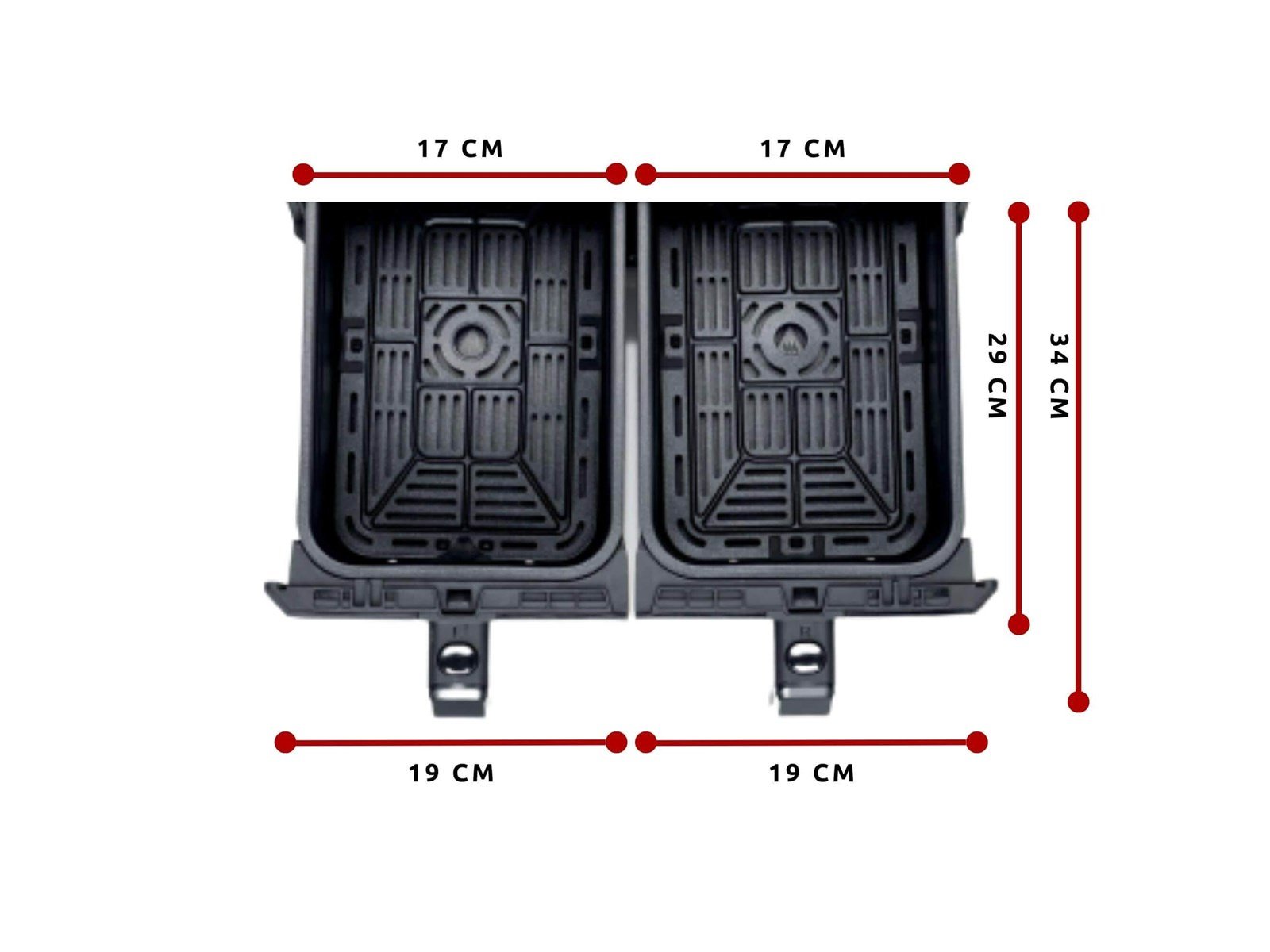 Ariete Air Fryer x 2 Drawer Metal - 8 L