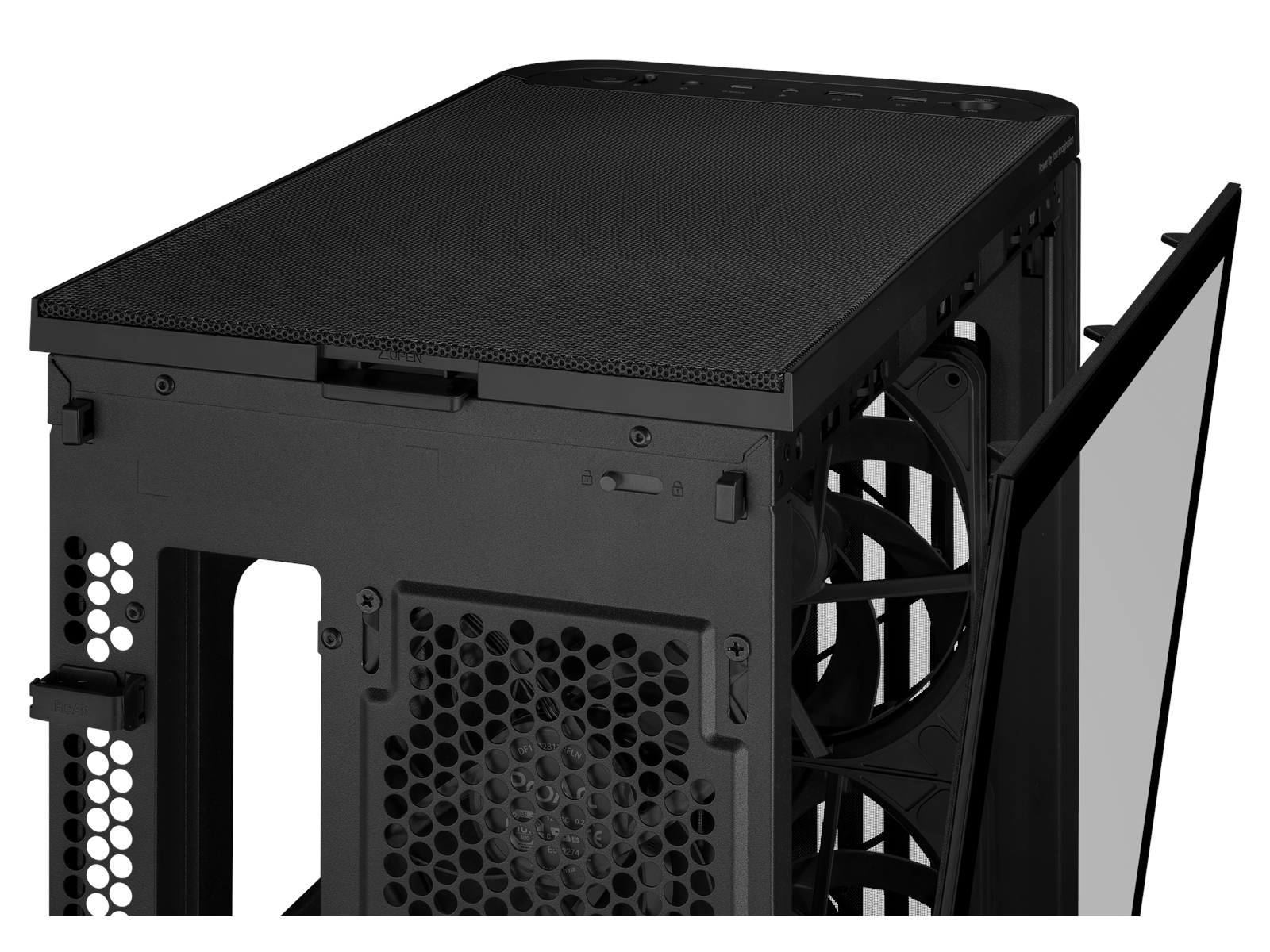 ASUS PROART PA401 Wood TG - Gehäuse - Miditower - Schwarz