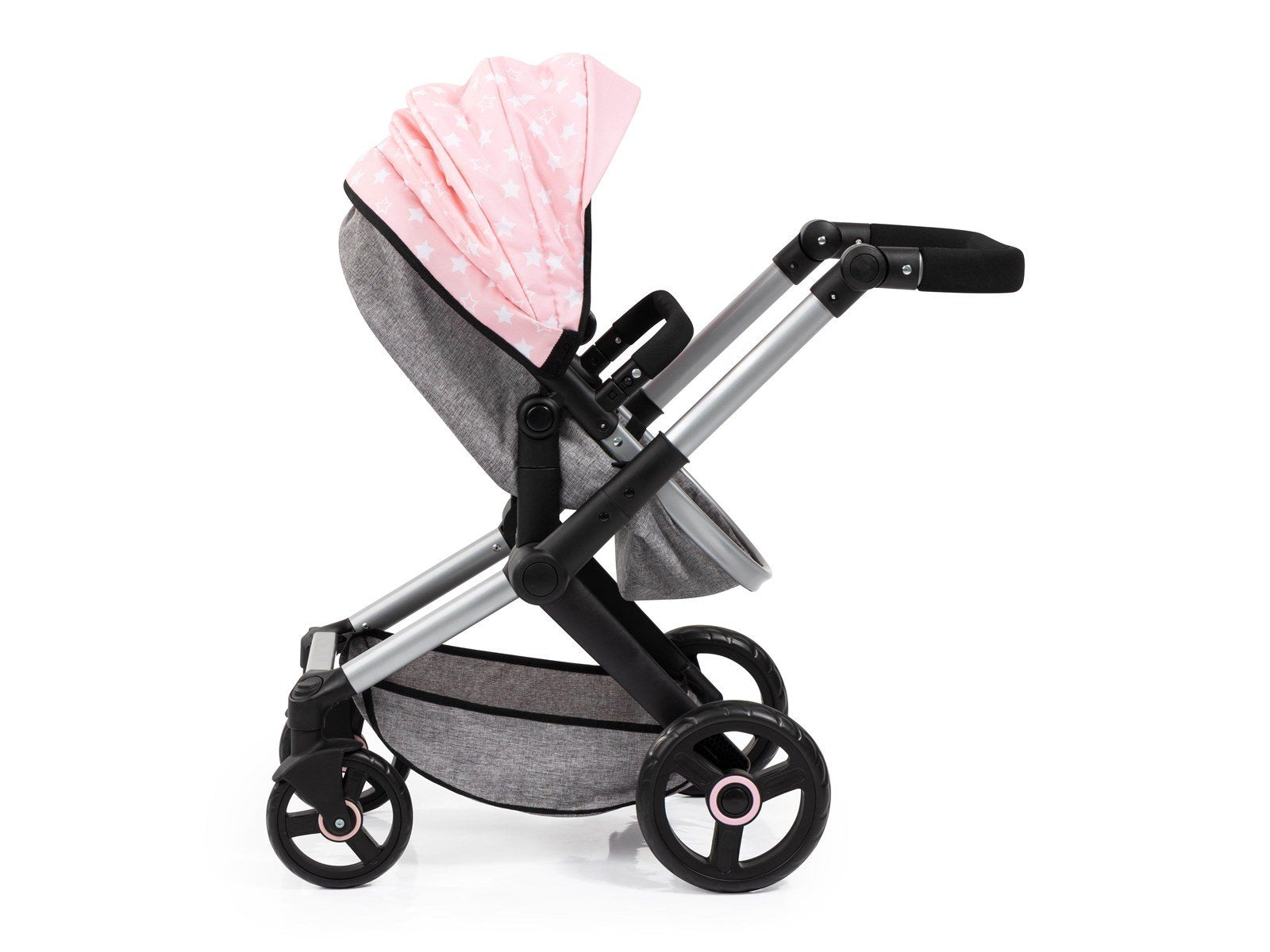 Bayer Design Doll's Pram Xeo Deluxe Set - Grey/Pink