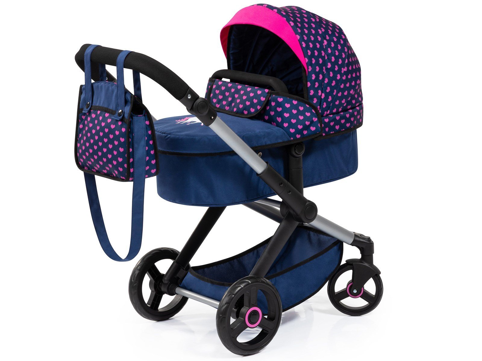 Bayer Design Doll's Pram Xeo Mega Set - Navy (17054AB)