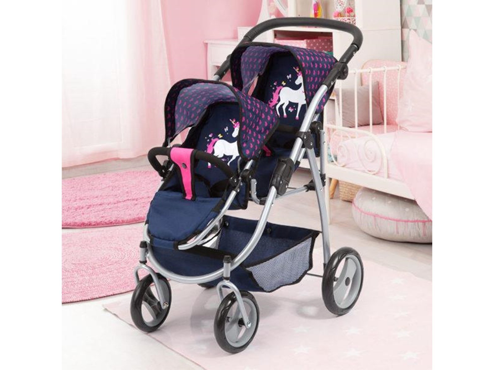 Bayer Design Twin Pram - Navy