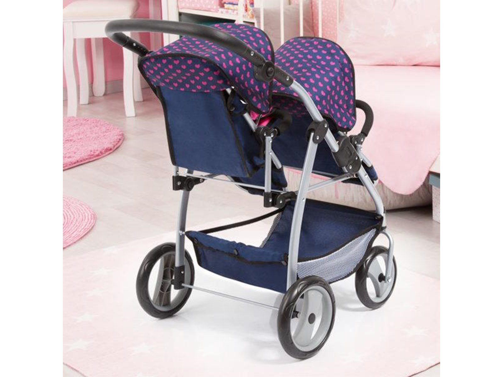 Bayer Design Twin Pram - Navy