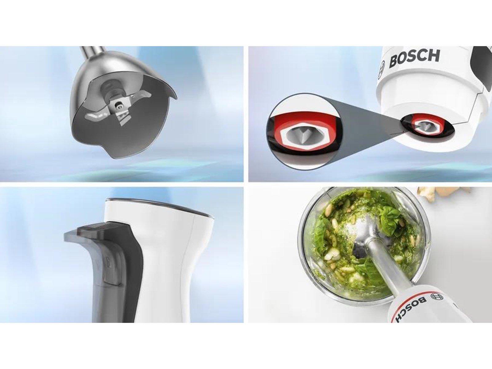 Bosch Stabmixer ErgoMaster Series 4 w. chopper + whisk - 800 W