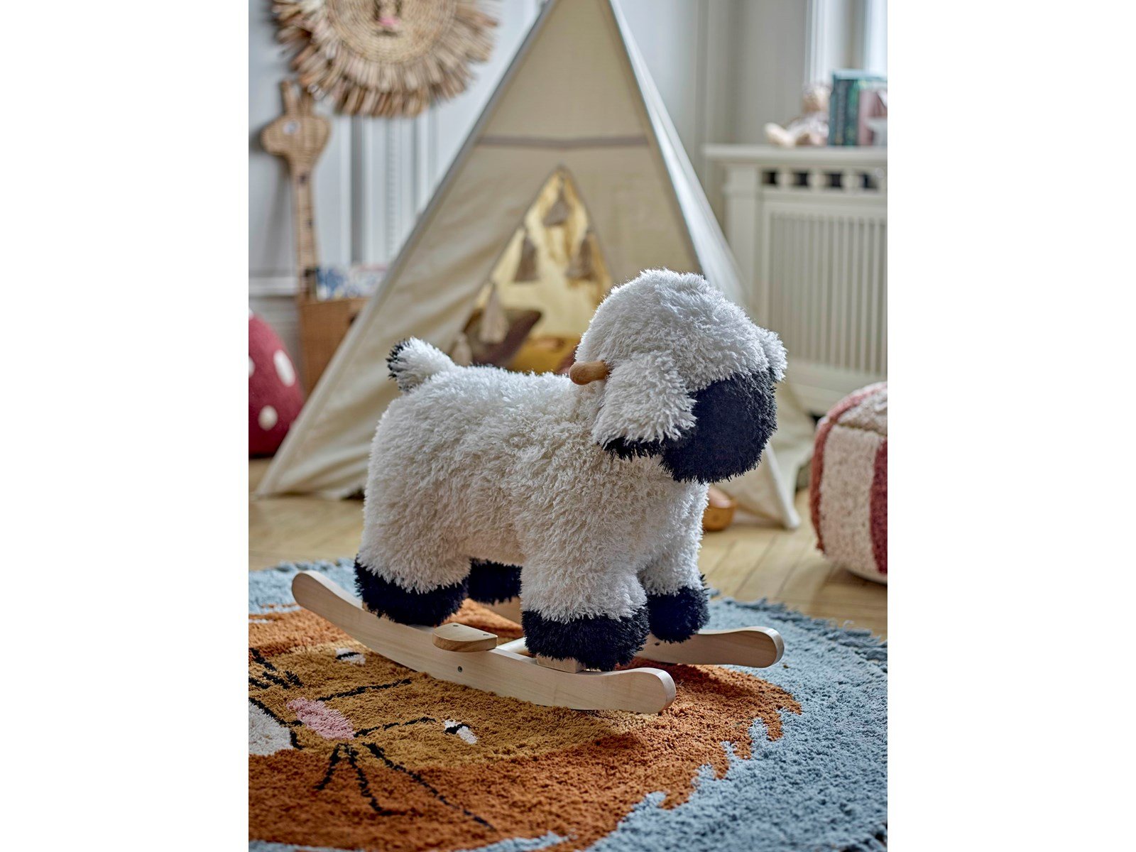 Bloomingville MINI Dolly - Sheep Rocking Toy White