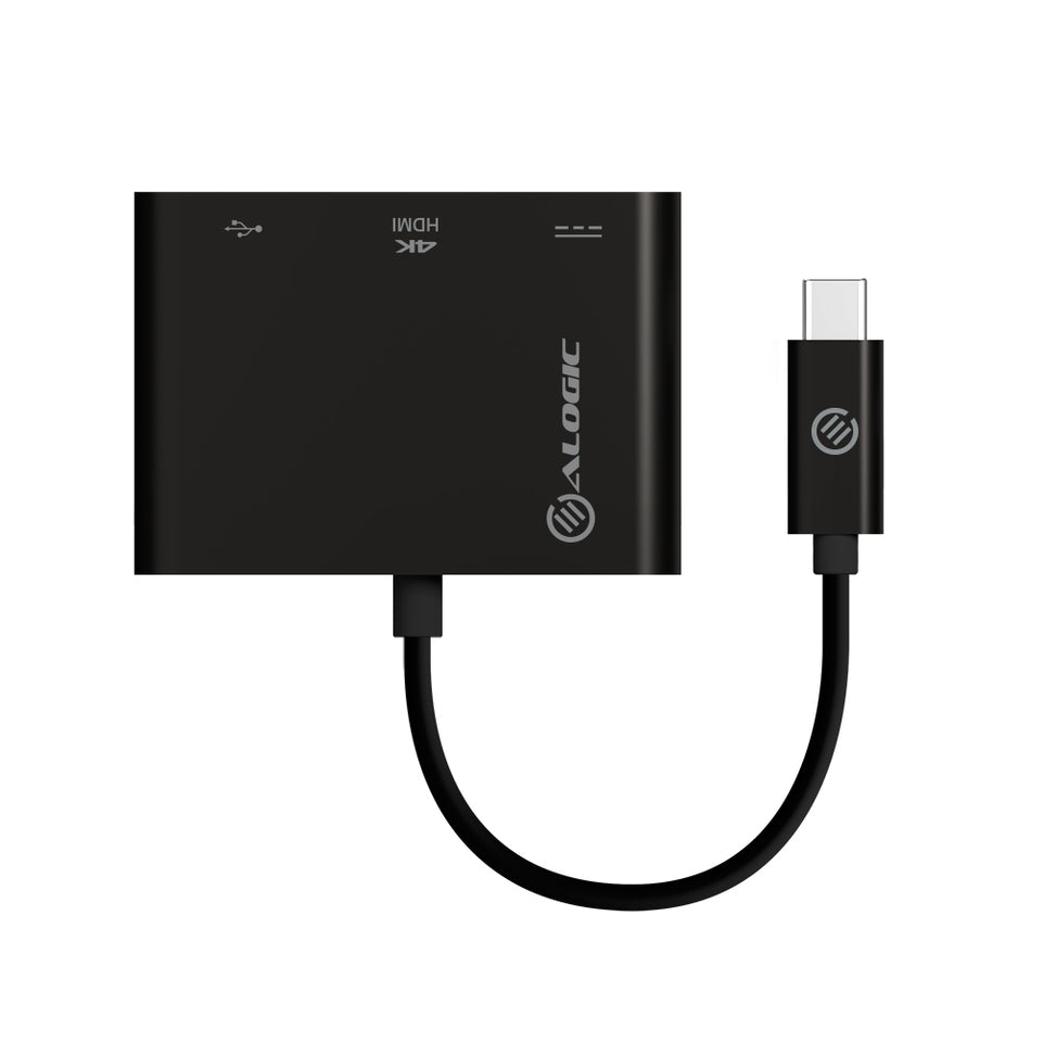 Alogic Adapter USB-C Multiport HDMI/USB3.0/USBC 4K   schwarz