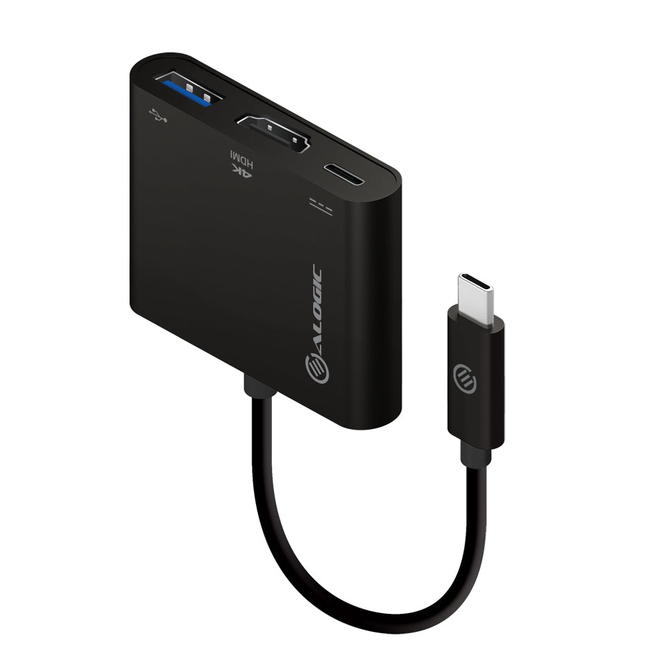 Alogic Adapter USB-C Multiport HDMI/USB3.0/USBC 4K   schwarz