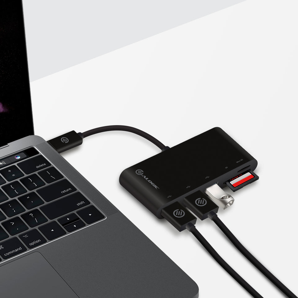 Alogic Adapter USB-C MultiPort Card Reader USB 3.0   schwarz