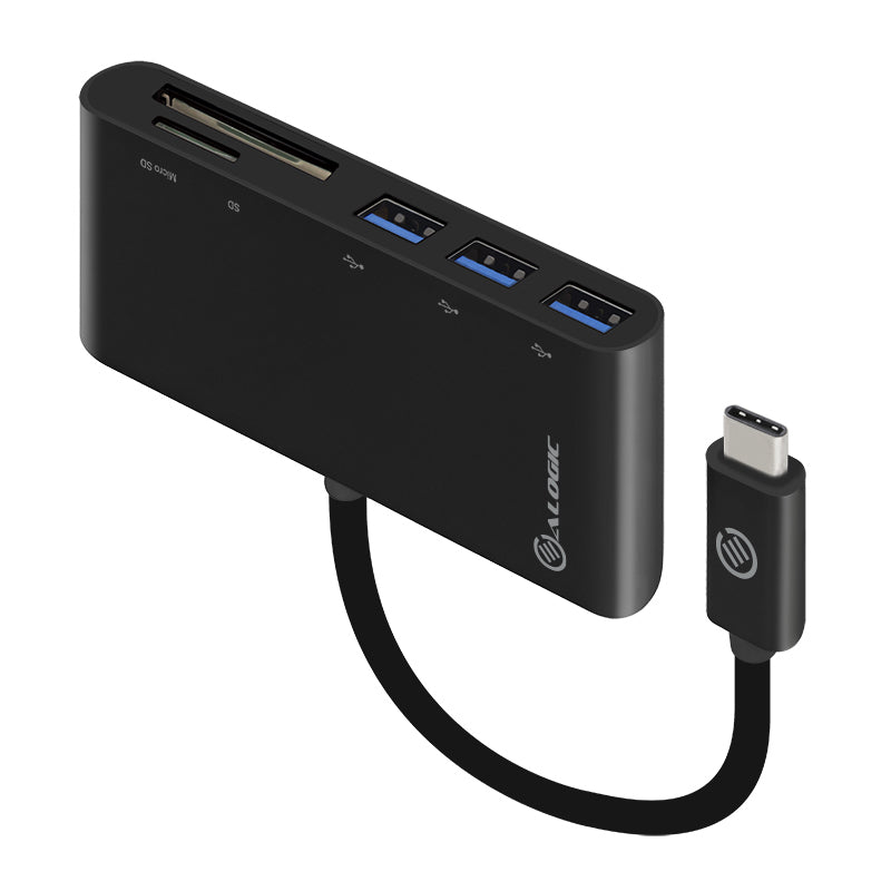 Alogic Adapter USB-C MultiPort Card Reader USB 3.0   schwarz