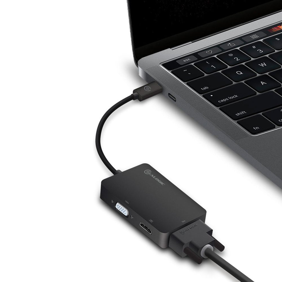 Alogic Adapter USB-C 3In1       -> HDMI VGA          schwarz