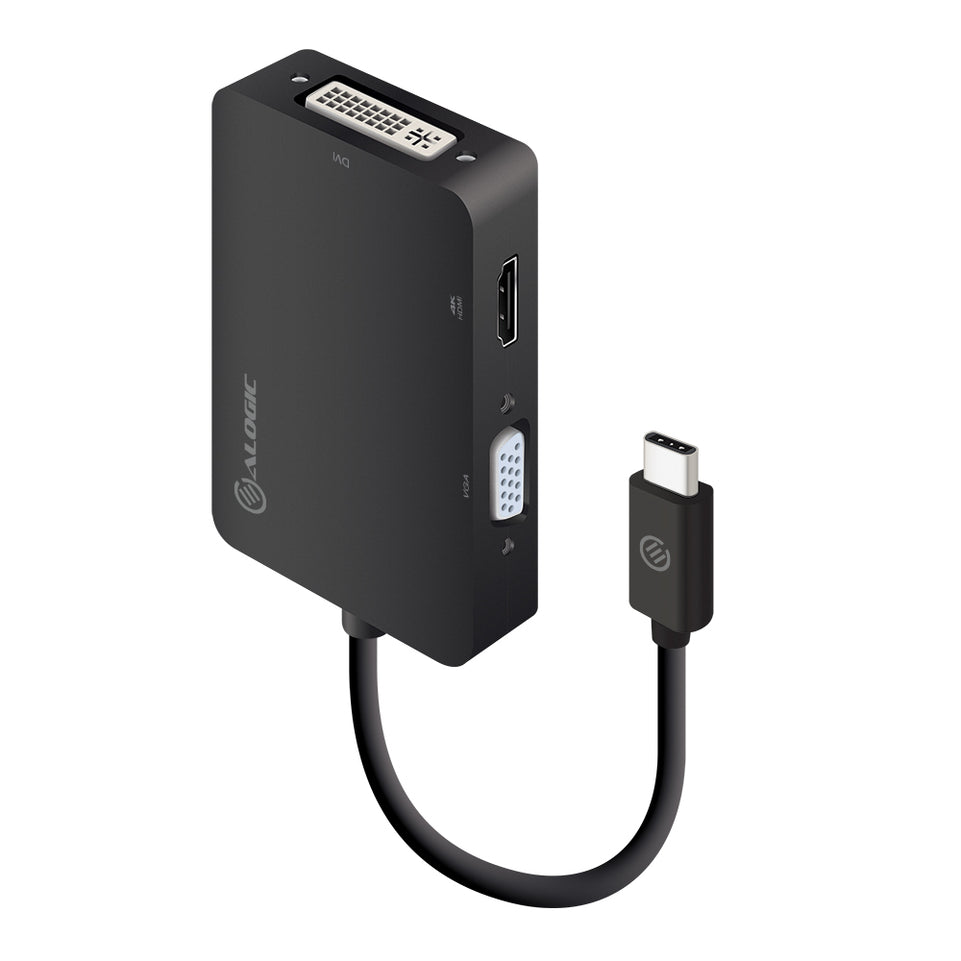 Alogic Adapter USB-C 3In1       -> HDMI VGA          schwarz