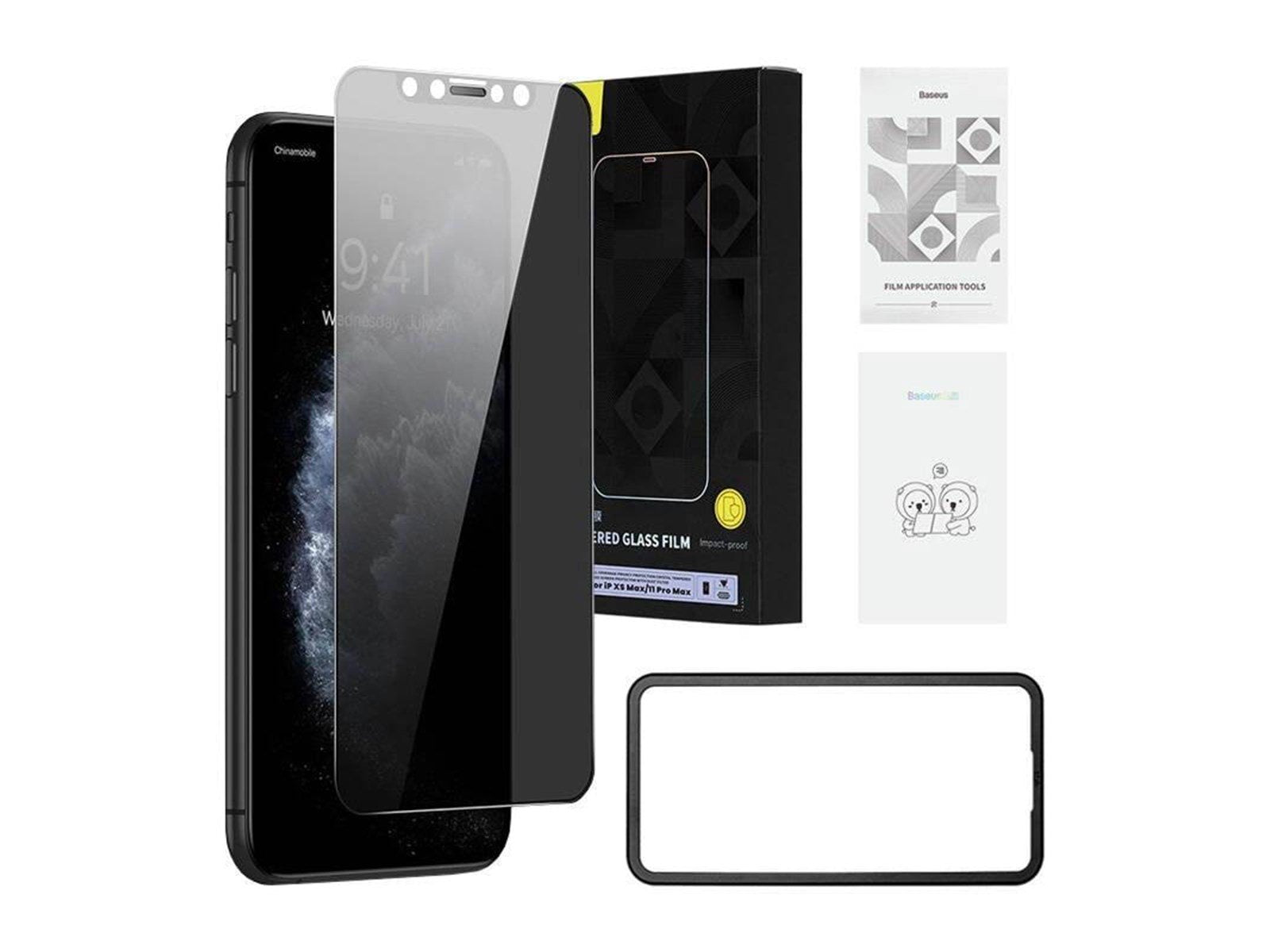Baseus tempered glass with 0.3mm privacy filter for iPhone XS Max/11 Pro Max
