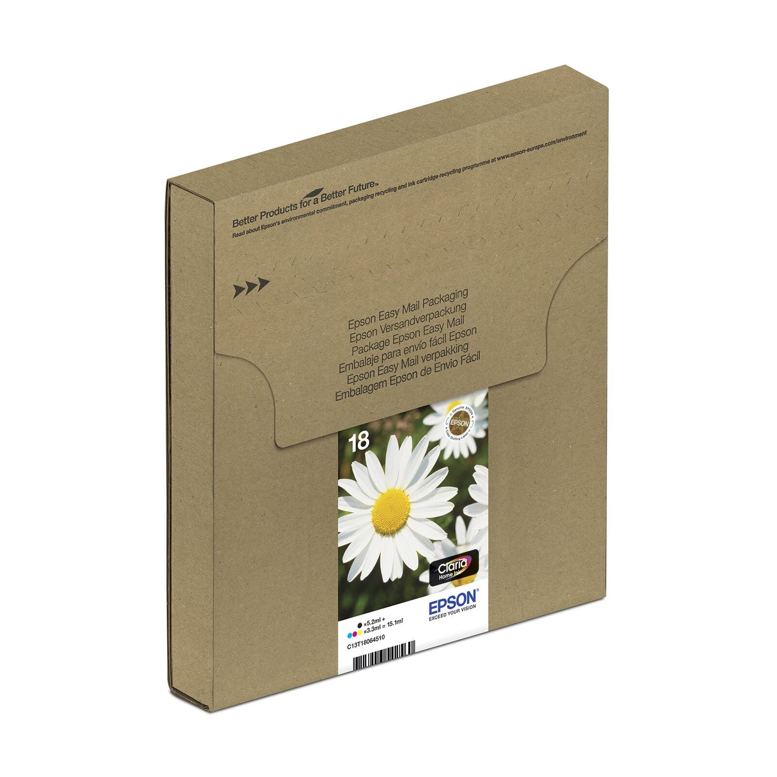 Epson Original Easy Mail Packing 18 Gänseblümchen Druckerpatronen - 4er Multipack (C13T18064511)