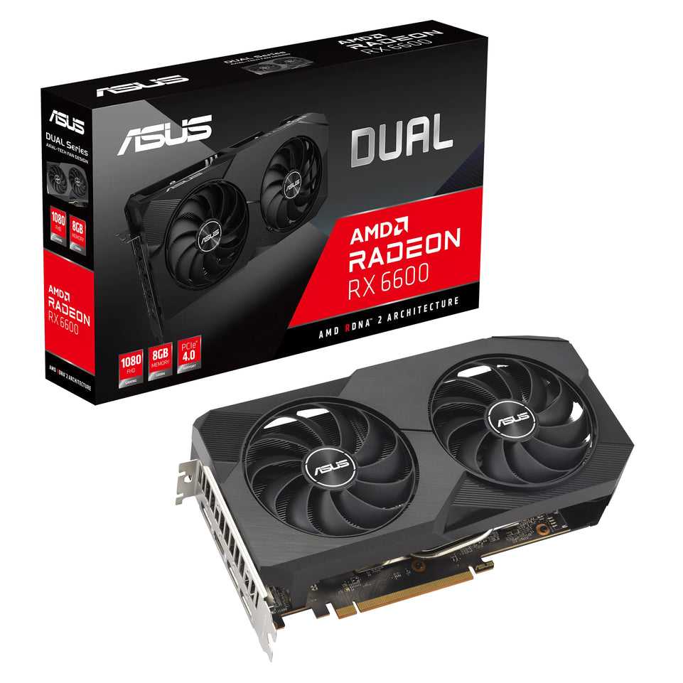 ASUS DUAL-RX6600-8G-V2 8GB GDDR6 HDMI DP