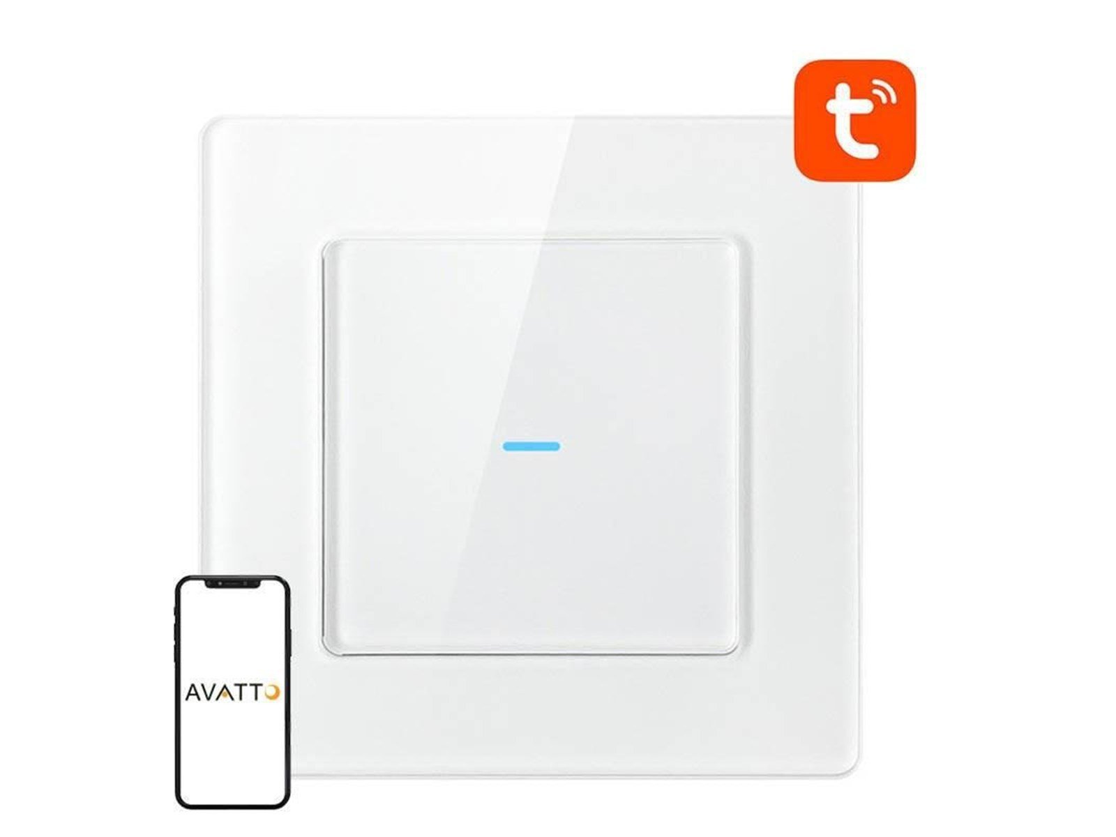 Avatto Smart Light Switch WiFi N-TS10-W1 1 Way TUYA (white)