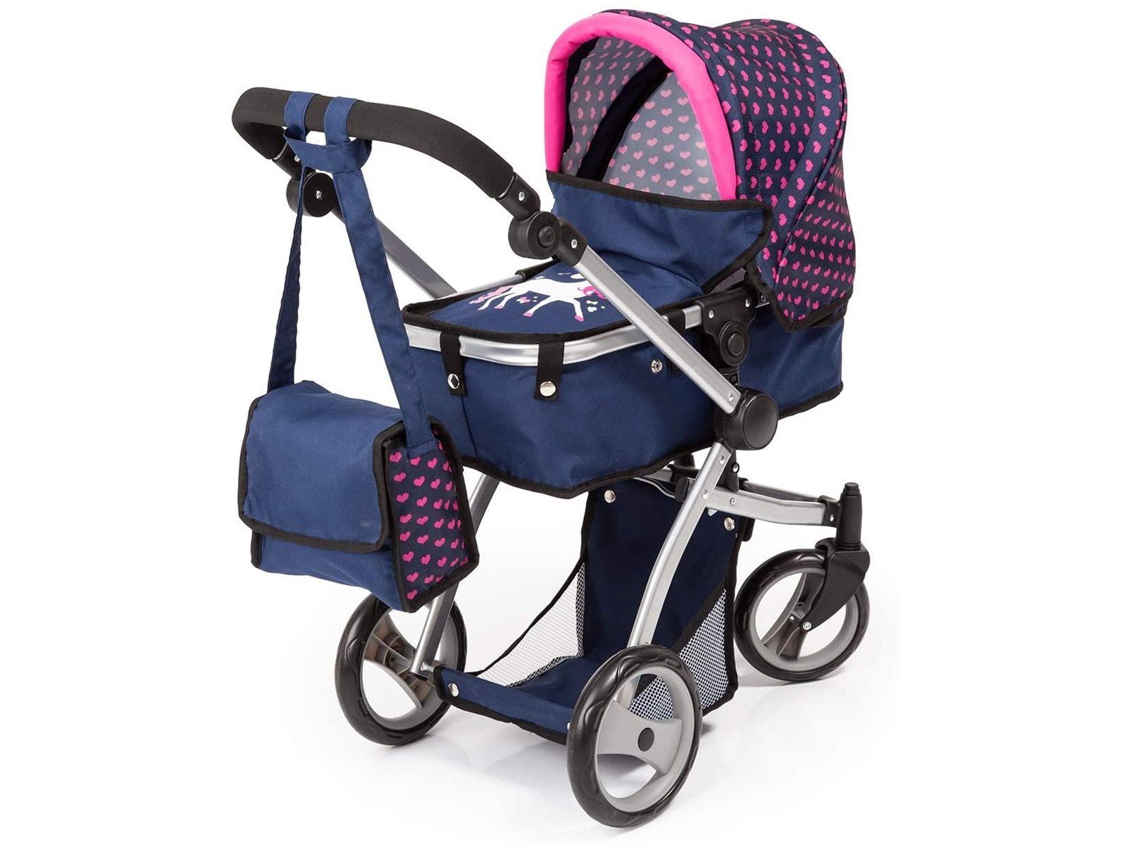 Bayer Design Doll's Pram Mega Set - Navy Unicorn