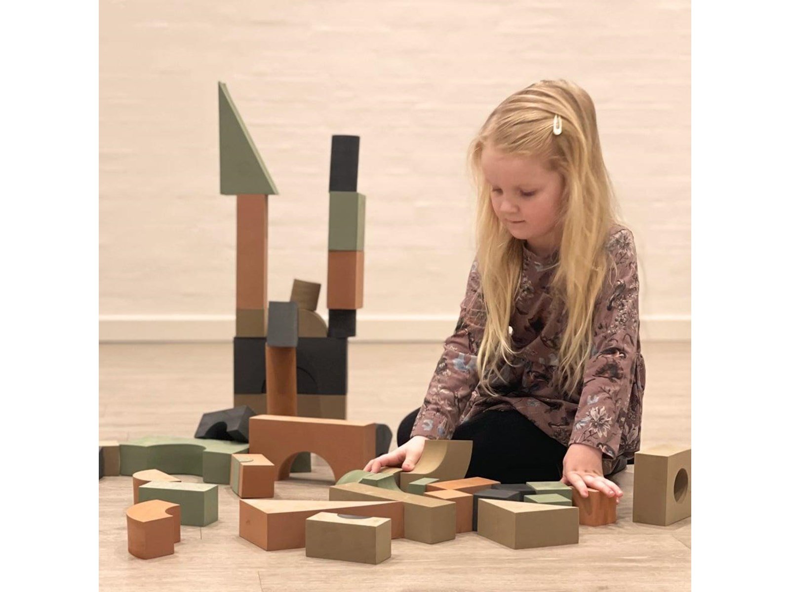 Babytrold Foam building blocks - Antracit - 52 pieces