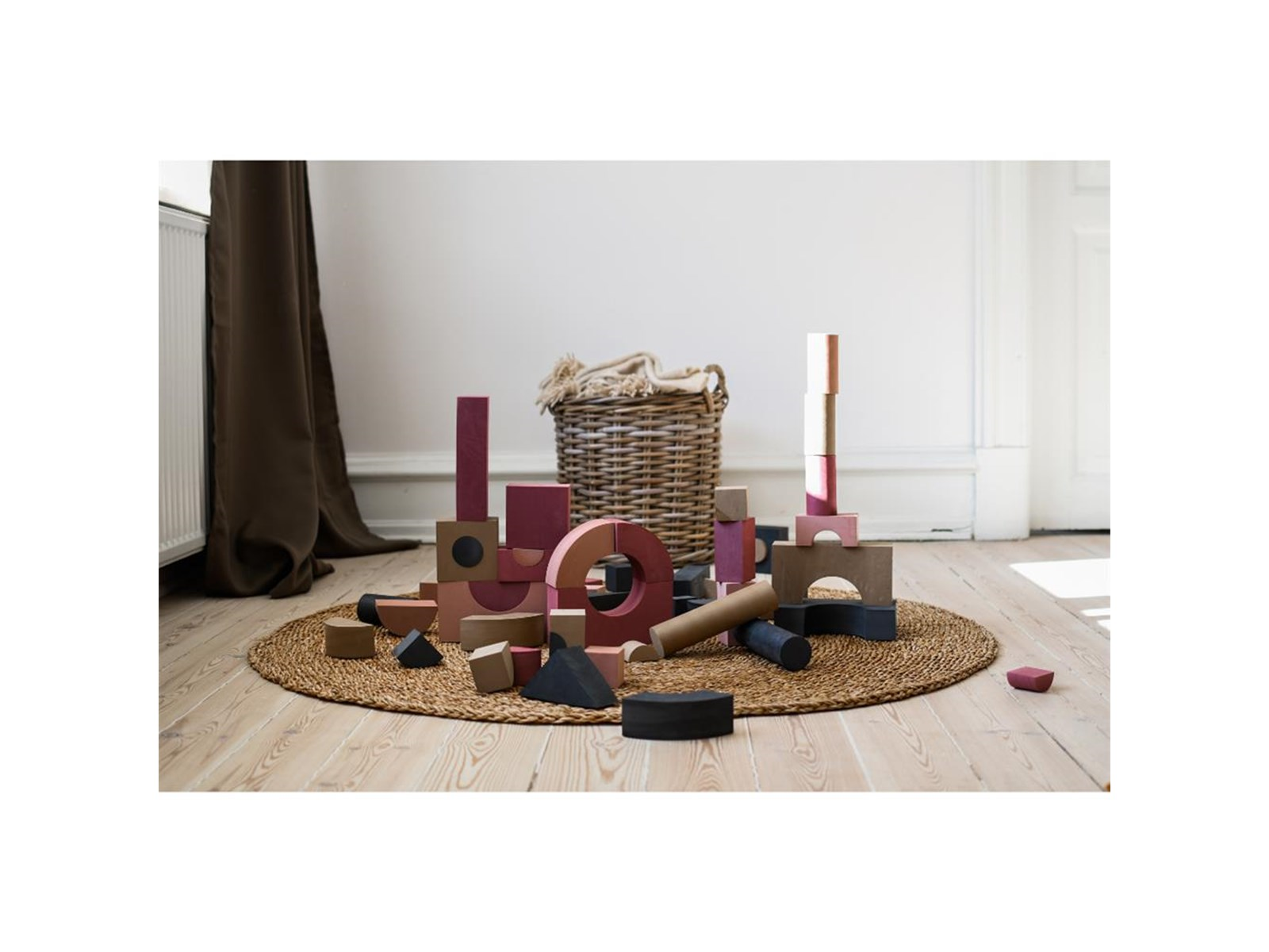 Babytrold Foam building blocks - Dusty Rose - 52 pieces