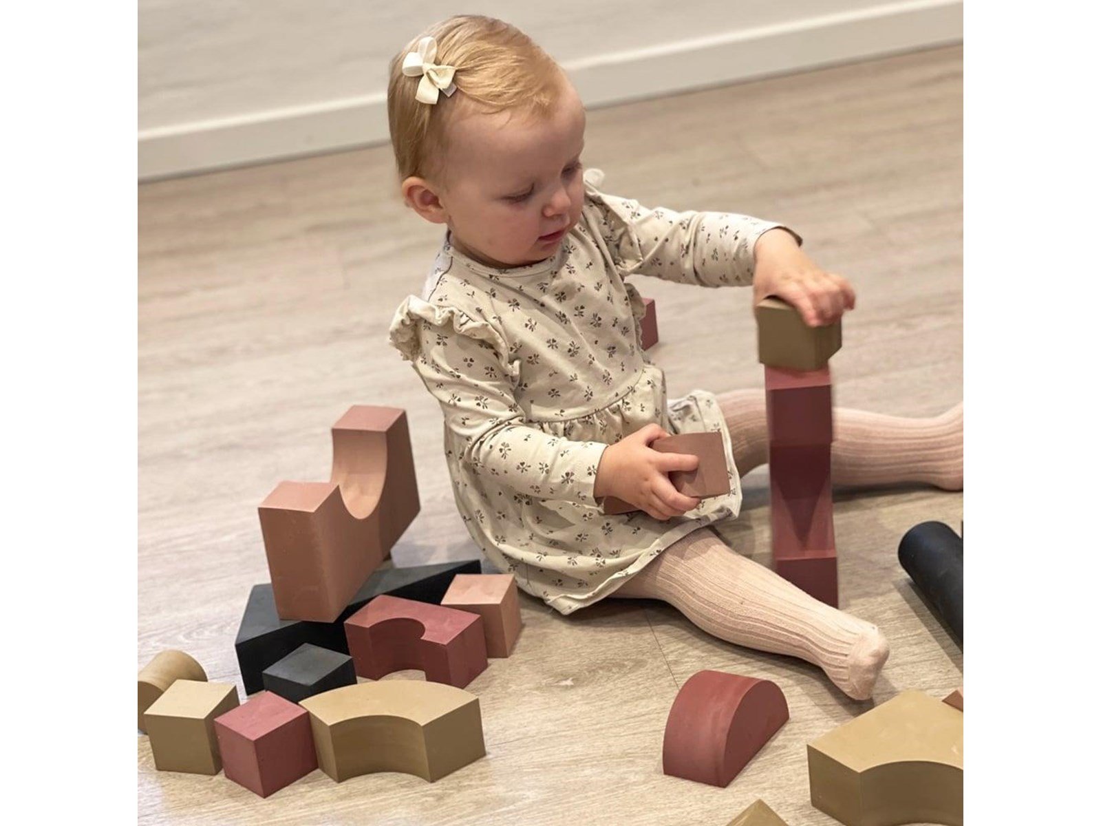 Babytrold Foam building blocks - Dusty Rose - 52 pieces