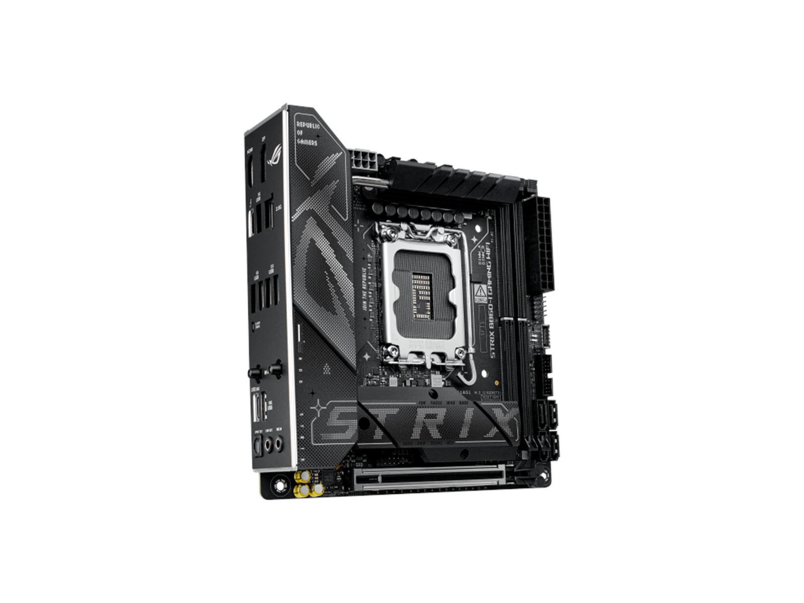 ASUS ROG STRIX B860-I GAMING WIFI Mainboard - Intel B860 - Intel LGA1851 socket - DDR5 RAM - Mini-ITX