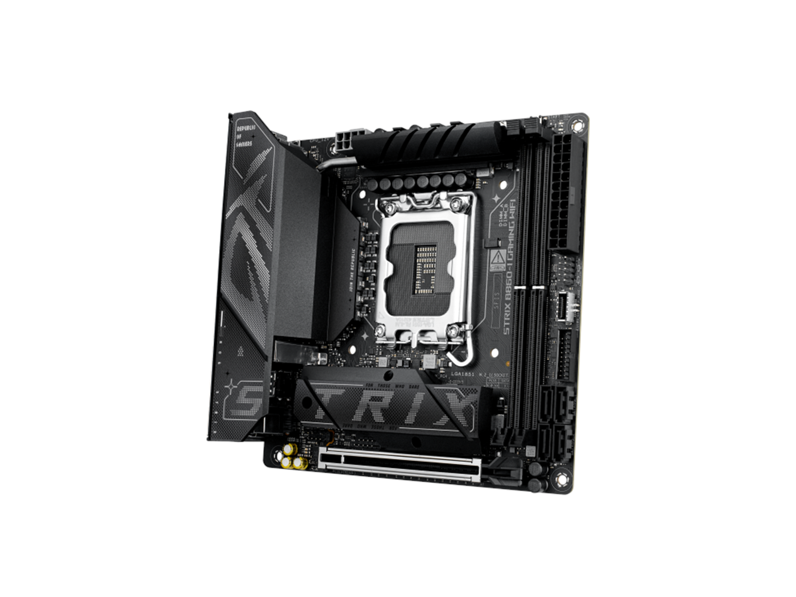 ASUS ROG STRIX B860-I GAMING WIFI Mainboard - Intel B860 - Intel LGA1851 socket - DDR5 RAM - Mini-ITX