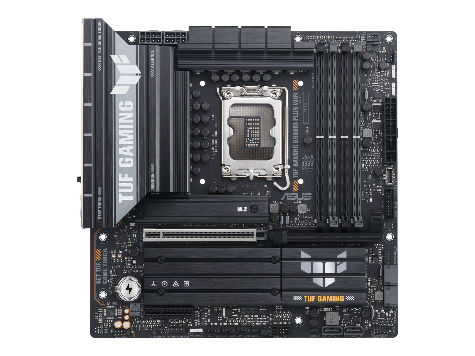 ASUS TUF GAMING B860M-PLUS WIFI Mainboard - Intel B860 - Intel LGA1851 socket - DDR5 RAM - Micro-ATX