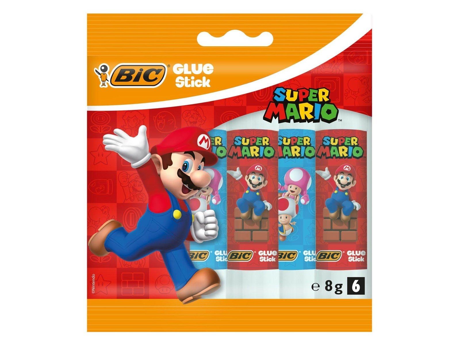 BIC Super Mario Glue Sticks 6 pcs.