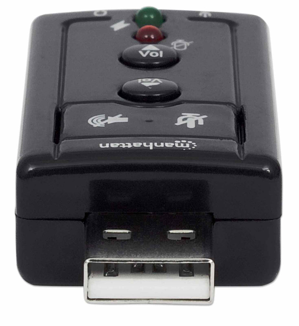 Adaptateur audio USB 2.0 - 3D 7.1 haute vitesse MANHATTAN noir