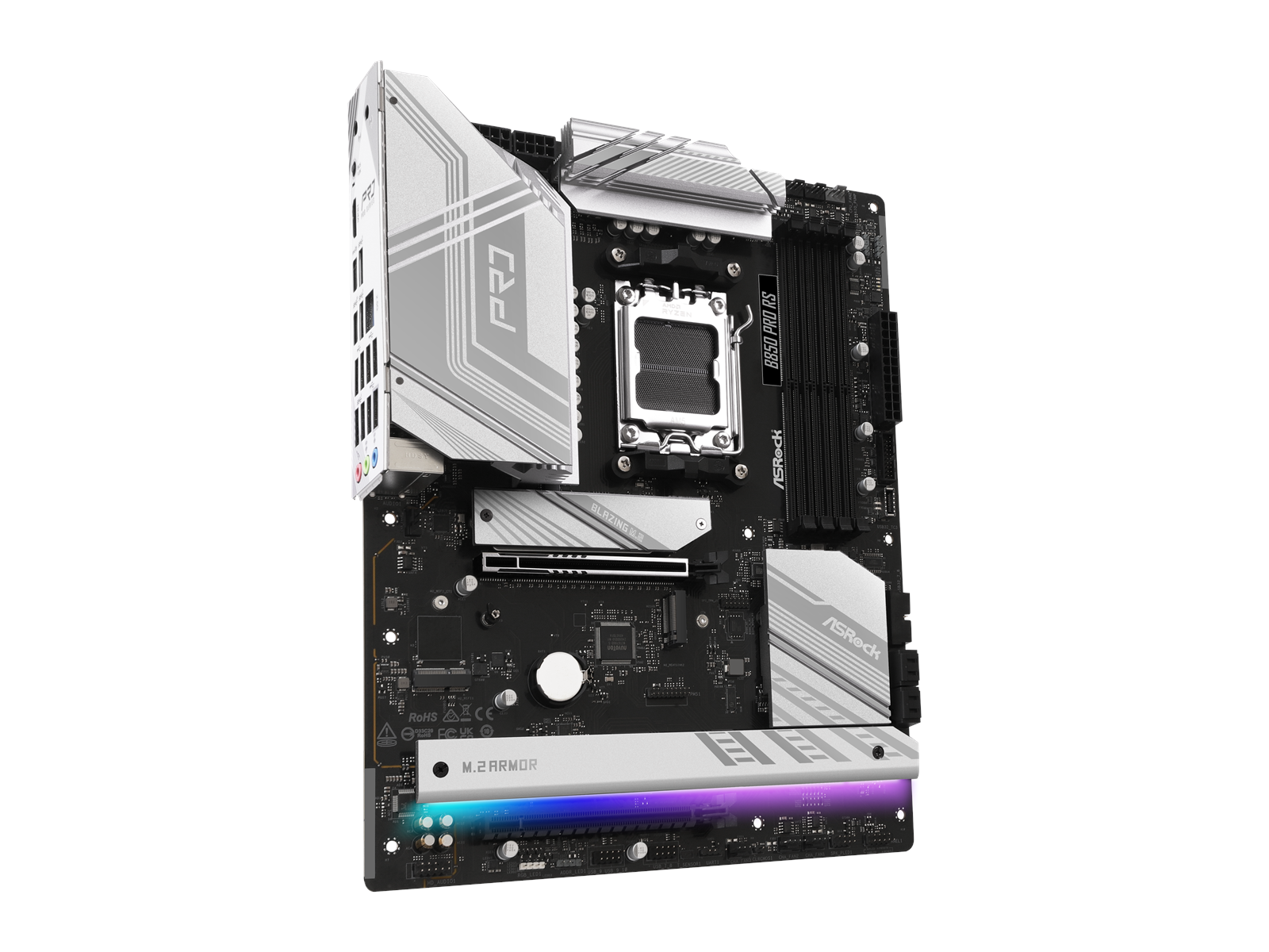 ASRock B850 Pro RS Mainboard - AMD B850 - AMD AM5 socket - DDR5 RAM - ATX