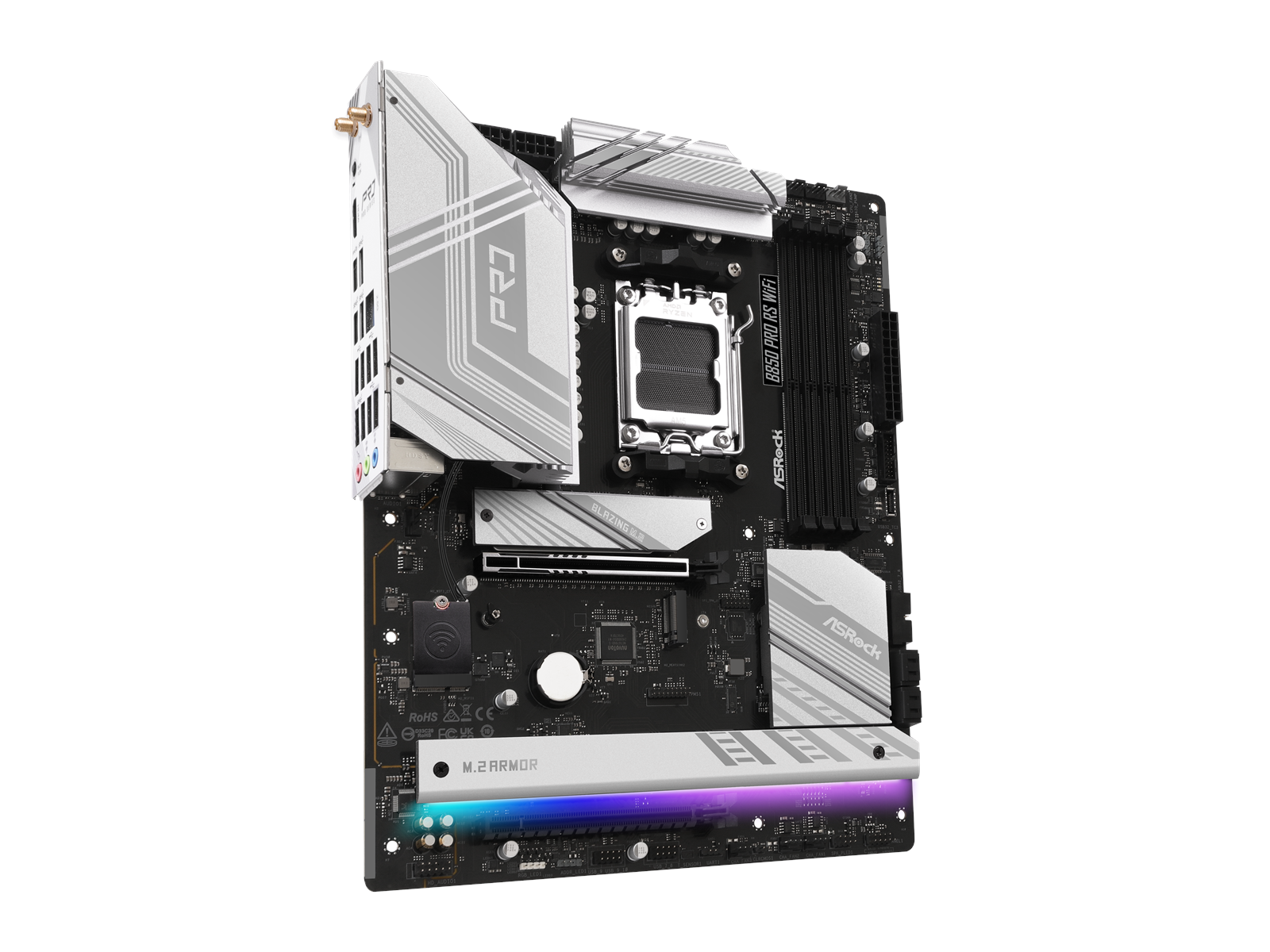 ASRock B850 Pro RS WiFi Mainboard - AMD B850 - AMD AM5 socket - DDR5 RAM - ATX