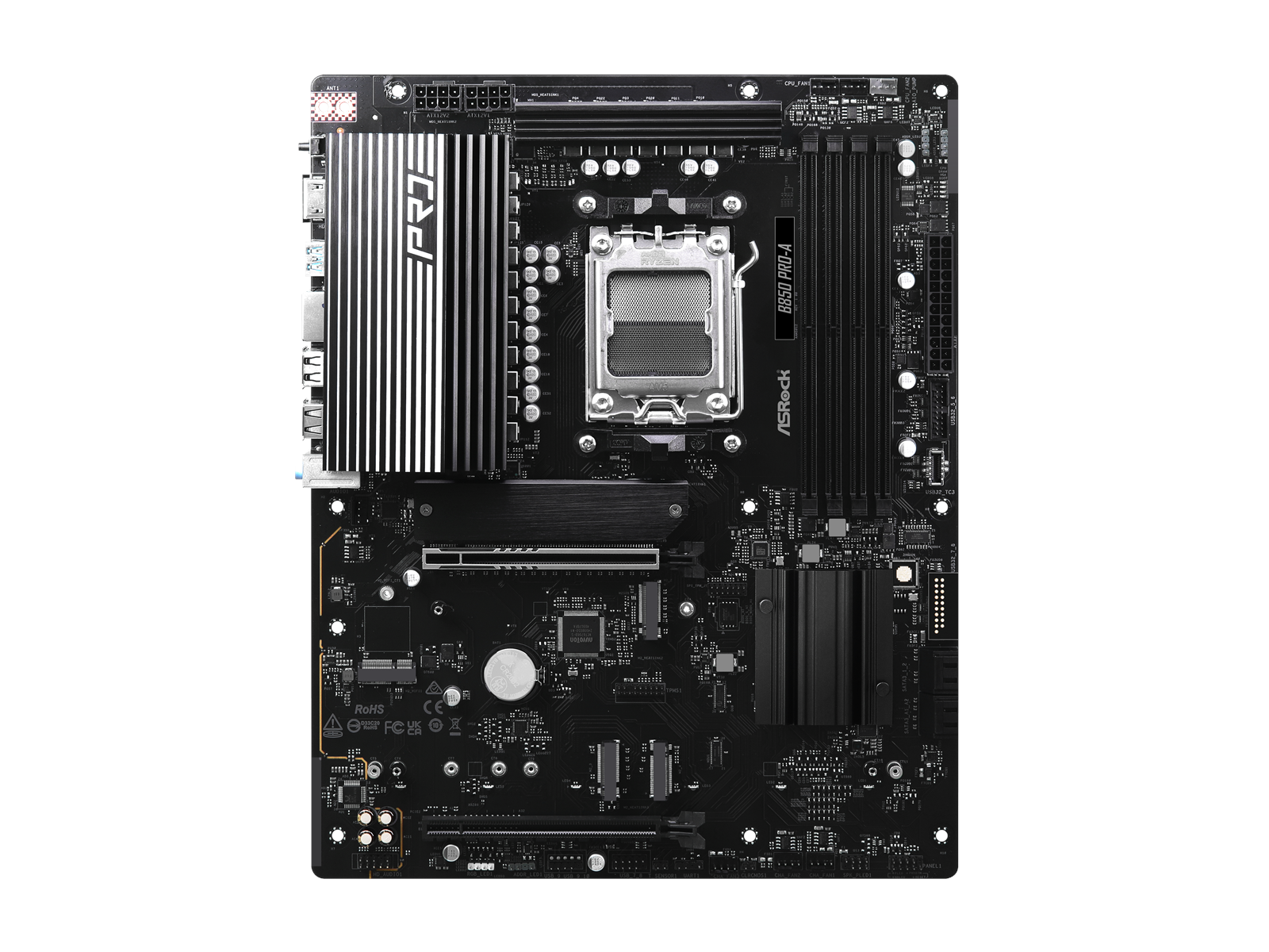 ASRock B850 Pro-A Mainboard - AMD B850 - AMD AM5 socket - DDR5 RAM - ATX
