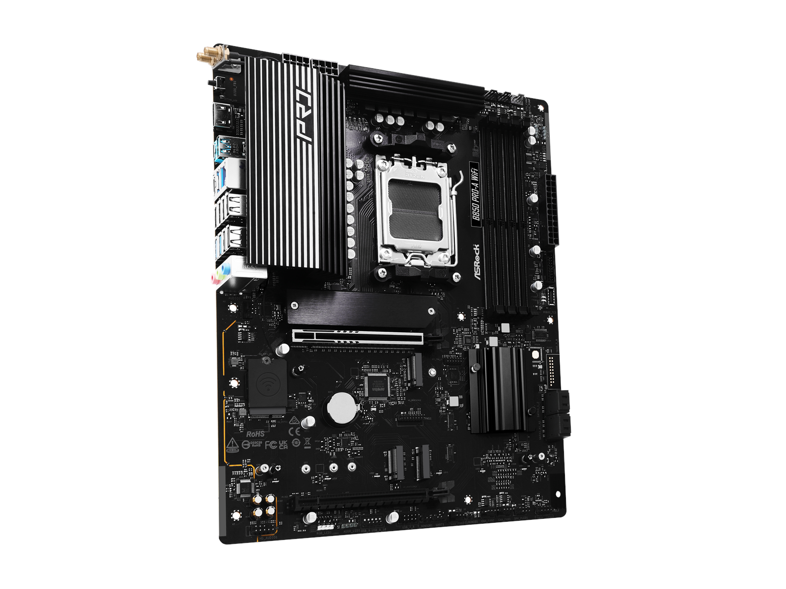 ASRock B850 Pro-A WiFi Mainboard - AMD B850 - AMD AM5 socket - DDR5 RAM - ATX