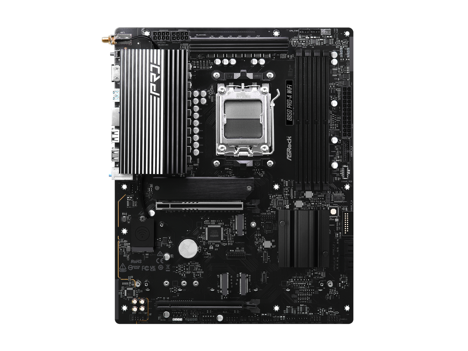 ASRock B850 Pro-A WiFi Mainboard - AMD B850 - AMD AM5 socket - DDR5 RAM - ATX