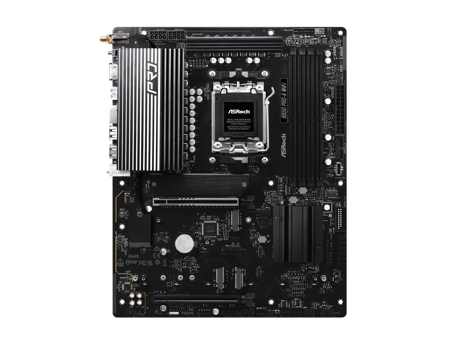 ASRock B850 Pro-A WiFi Mainboard - AMD B850 - AMD AM5 socket - DDR5 RAM - ATX
