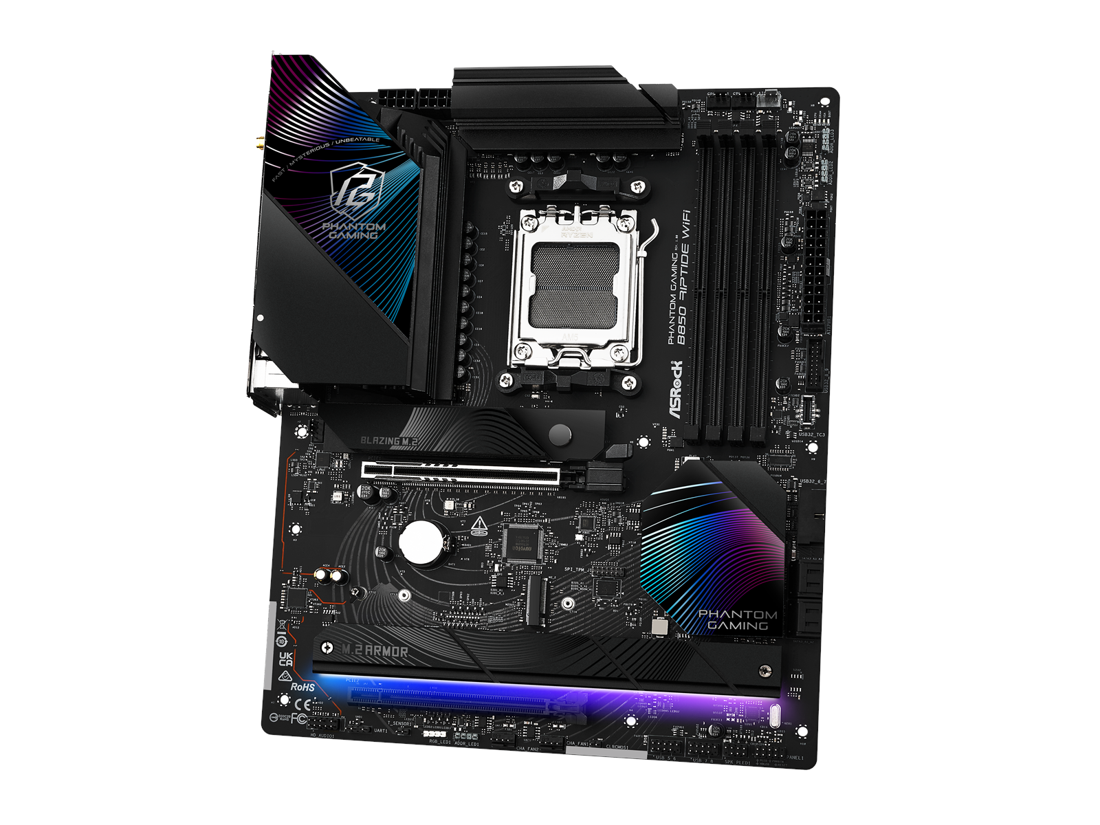 ASRock B850 Riptide WiFi Mainboard - AMD B850 - AMD AM5 socket - DDR5 RAM - ATX