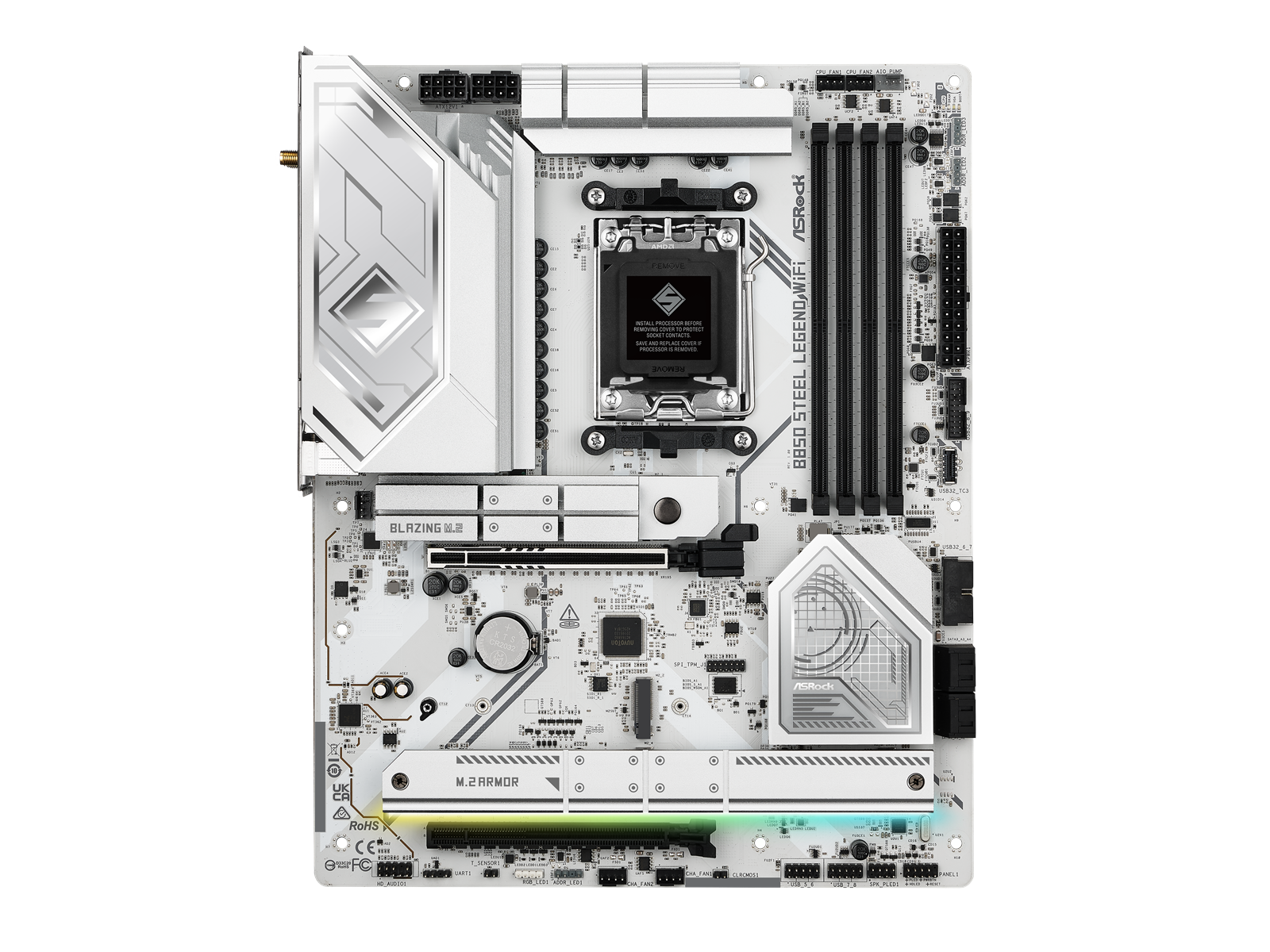 ASRock B850 Steel Legend WiFi Mainboard - AMD B850 - AMD AM5 socket - DDR5 RAM - ATX