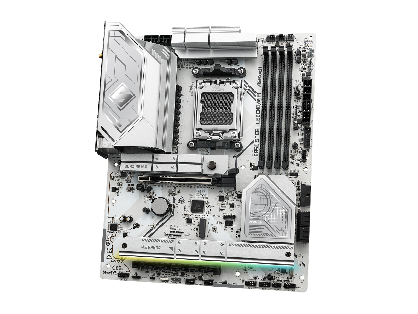 ASRock B850 Steel Legend WiFi Mainboard - AMD B850 - AMD AM5 socket - DDR5 RAM - ATX
