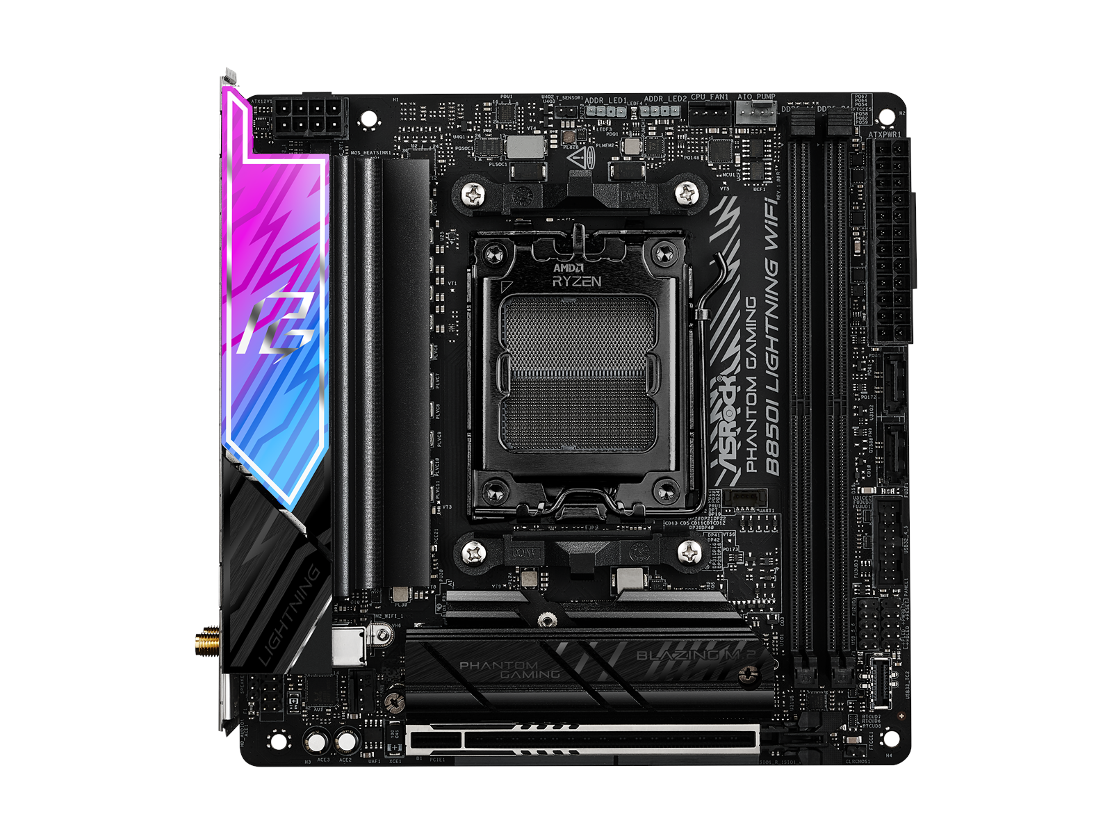 ASRock B850I Lightning WiFi Mainboard - AMD B850 - AMD AM5 socket - DDR5 RAM - Mini-ITX